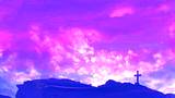 Purple Clouds Cross